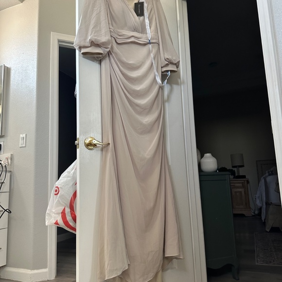 New with tags beige formal  gown “Nancy” from Unmatched byu - Picture 9 of 9
